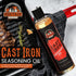 Heritage Products Cast Iron Seasoning Oil - Low-Smoke, Hi Temp All-Natural Skillet Conditioner for Dutch Oven, Griddle, Camp Grill – Cleans, Prote...