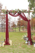 Serra Flora Burgundy Wedding Arch Draping Fabric 1 Panels 29" x 20Ft Sheer Chiffon Curtain Drapes for Wedding Ceremony Party Reception Ceiling Swa...