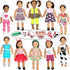 18 inch Doll Clothes and Accessories fit American 18'' Dolls - Including 10 Complete Set of 18 inch American Doll Clothes Outfits Dress with Unico...