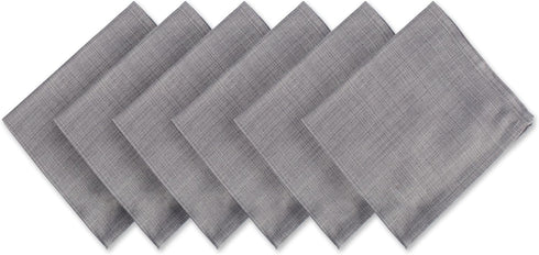 DII Variegated Tabletop Collection, Napkin Set, 20x20, Gray, 6 Piece...
