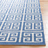 SAFAVIEH Montauk Collection Accent Rug - 2'6" x 4', Blue & Ivory, Handmade Greek Key Cotton, Ideal for High Traffic Areas in Entryway, Living Room...
