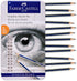 Faber-Castell Graphite Pencils Drawing Set: 12 Art Pencils for Sketching (4H, 3H, 2H, H, F, HB, B, 2B, 3B, 4B, 5B, and 6B), Shading Pencils for Dr...