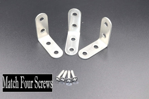 20pcs Thick Stainless Steel Corner Code 90 Degree Right Angle Reinforcement Angle Iron Triangle 40mm x40mm x16mm L Bracket Bracket...