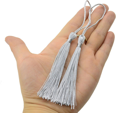 Aokbean 100pcs 5 Inches Handmade Silky Floss Soft Craft Bookmark Tassels with Loops for DIY, Jewelry Making, Graduation Tassel,Bookmarks,Souvenir ...