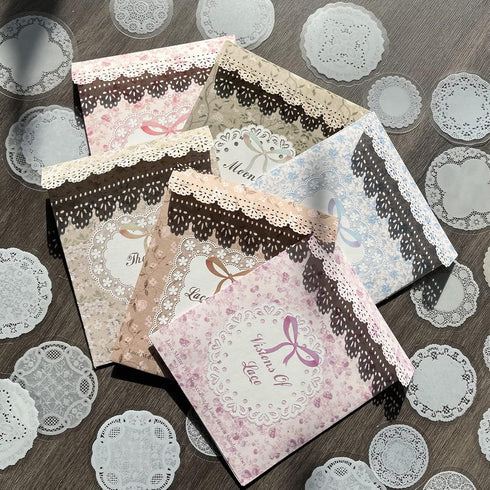 180 PCS Scrapbook Stickers Vintage Cutout Lace Scrapbooking Sticker Floral Embossed Paper of Shadows Journaling Sticker Supplies for Junk Journal ...