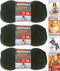 Bernat Softee Chunky Yarn Bundle Super Bulky #6, 3 Skeins Dark Green 28237...