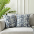 Jacquard Decorative Throw Pillow Covers for Couch Set of 2, 18x18 Inches, Navy Blue...