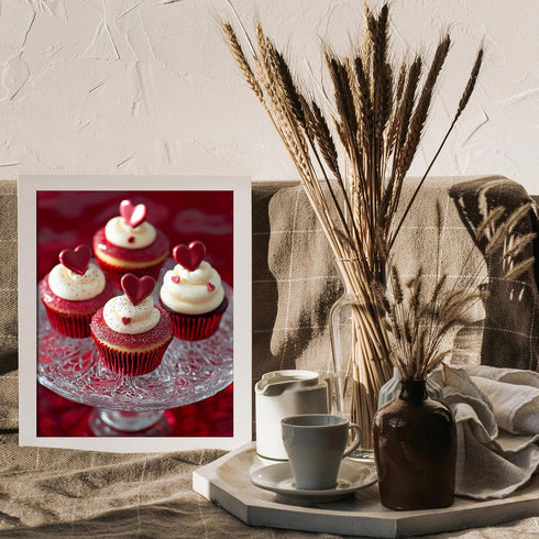 Posterizer 1 pcs-batch of Valentine’s Day cupcakes cute poster -2-Romantic Art-Holiday Poster Collection-Gift for Couples boyfriend girlfriend Hus...