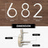 House Numbers (White) - 5 Inch Height Modern House Numbers for Outside Door Plaque Address Number with Floating Mount (3)...