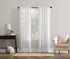 No. 918 Yvette Trellis Jacquard Sheer Rod Pocket Curtain Panel, 52" x 95", White...