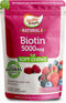 Healthy Delights Naturals, Biotin Soft Chews, Supports Lustrous Hair, Glowing Skin & Strong Nails, Delicious Wild Berry Flavor, 30 Count...