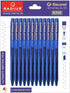 Radius O-Second Retractable Blue Gel Pens - 12 Pack, 0.7mm Medium Fine Point W/German Liquid Gel Ink & Stainless Steel Tip for Smooth Writing, Jou...