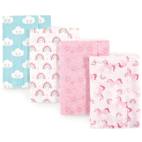Luvable Friends Unisex Baby Cotton Flannel Burp Cloths, Rainbow, One Size...