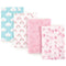 Luvable Friends Unisex Baby Cotton Flannel Burp Cloths, Rainbow, One Size...