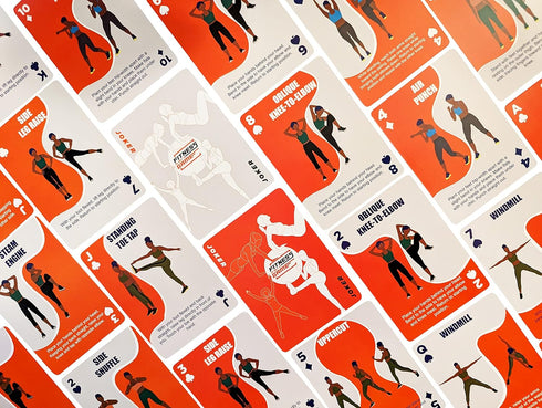 Low-Impact Exercise Playing Cards | 52-Card Deck | Bodyweight | All Fitness Levels | Strength Training and Cardio | at-Home Workout | Family Game ...