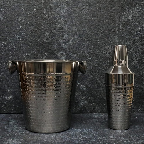 Chef Craft Hammered Champagne Bucket, 4 Quart, Stainless Steel...