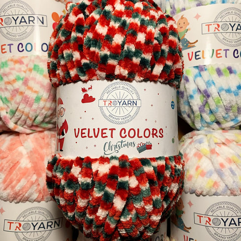 Velvet Colors (3- Skeins Pack) Chenille Blanket Amigurumi Yarn for Crocheting and Knitting Super Bulky 3x100 gr (3x131 yds) (10221)......