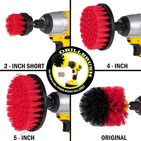 Drill Brush - Outdoor - Cleaning Supplies - Garden - Fountain - Patio - Fire Pit - Scrub Brush - Concrete - Marble - Grout Cleaner - Bird Bath - G...