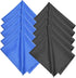 Eco-Fused Blue/Black Microfiber Cloth - 6x7 Inch - 12 Pack - Glasses & Lens Cleaning...