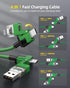 4 in 1 USB C to C Fast Charging Cable,Silicone USB C to Lightning Cable 100W Dual Type C Cable Combo Lightning/Type C/USB A Ports for iPhone 15/15...