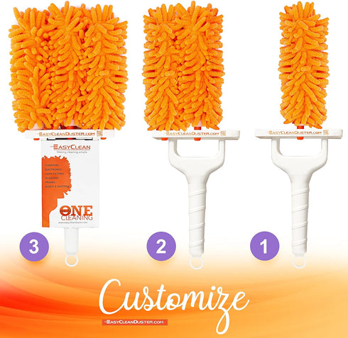EasyClean Microfiber Duster for Blinds - Multi-Surface Microfiber Dusters for Cleaning - Blind Cleaner Duster Tool - Baseboard Cleaner Tool with H...