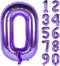 40 Inch Purple number Helium Foil Birthday Party Digit Balloons (Purple 0)...