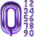 40 Inch Purple number Helium Foil Birthday Party Digit Balloons (Purple 0)...