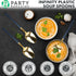 Party Bargains Disposable Plastic Navy Gold Soup Spoons, Infinity Modern Design Utensils, 40 Pack...