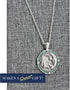 American Coin Treasures Buffalo Nickel Coin Pendant Necklace with Green Enamel | Silvertone 24" Rope Chain for Men & Women | Lobster Claw Clasp | ...
