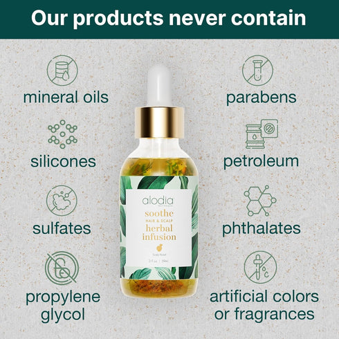 Alodia Soothe Hair & Scalp Herbal Infusion - 2 oz Leave-on Scalp Oil Serum to Calm Dry, Irritated & Flaking Scalps - with Chamomile, Jojoba Oils, ...
