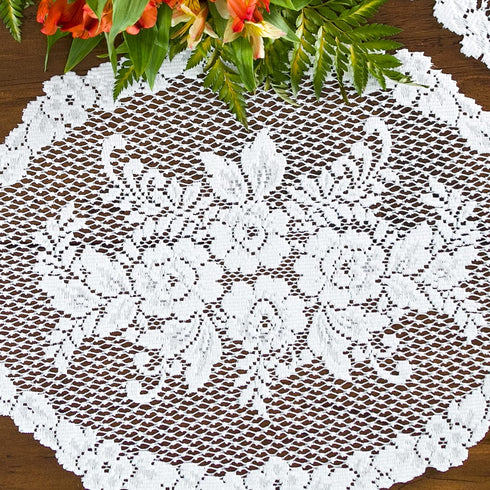 Heritage Lace Victorian Rose 13x20 White Placemat (Set of 4)...