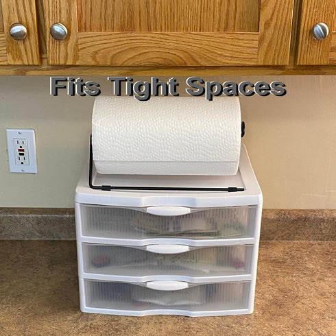 Horizontal Countertop Paper Towel Holder (Black)...