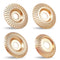 4PCS Wood Carving Disc Set for 4" or 4 1/2" Angle Grinder with 5/8" Arbor, Stump Tool Grinder Disc Wheel Attachments for Woodworking,Grinding Whee...