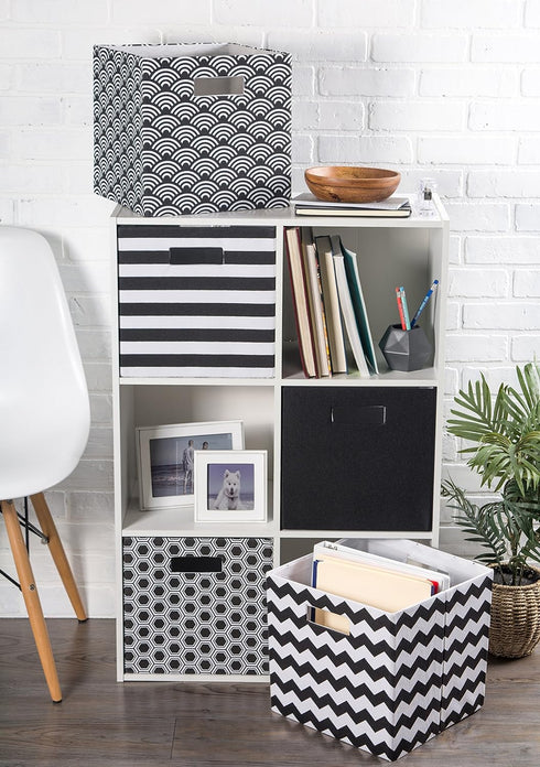 DII Poly-Cube Storage Collection Hard Sided, Collapsible Solid, Large, Black...