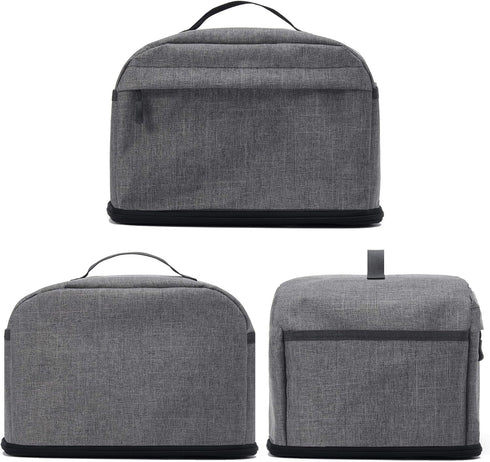 VOSDANS 4 Slice Toaster Cover with Removable Bottom 2-in-1 Toaster Bag with Pockets Toaster Storage Bag with Handle, Dust and Fingerprint Protecti...