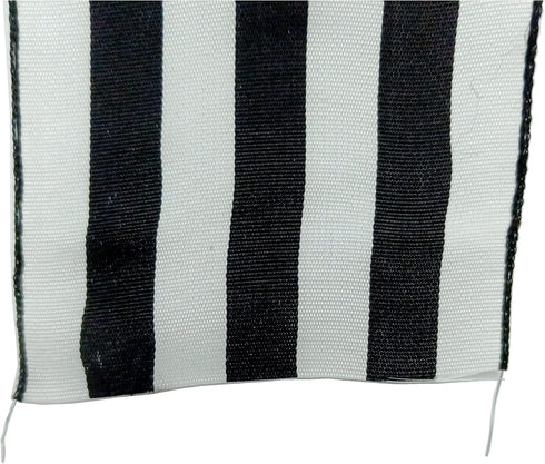 2.5inch Wide 10 Yards wired gift wrapping ribbon black White stripe wired ribbon for gift wrapping crafts DIY Christmas Tree Decor, wreaths, Bows ...