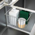 Kitchen Sink Sponge Holder, Super Sturdy Hooked Design Kitchen Sink Caddy Organizer for Dish Cloth, Soap Dishwashing Liquid Drainer, Rustproof & D...