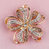 Nicole Miller Gold Twisted Petals Flower Crystal Rhinestones Brooch...