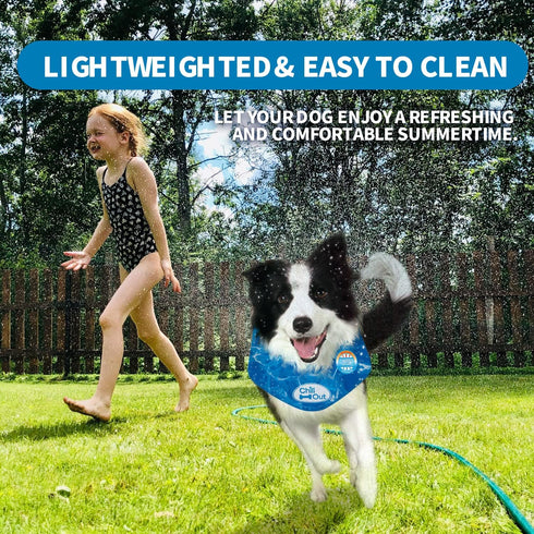 ALL FOR PAWS Cooling Neck Wraps for Dogs,Ice Dog Bandanas,Dog Cooling Dog Bandana,Chill Out Blue Dog Collar Dog Collar Cat Collar,Neck Cooler,Neck...