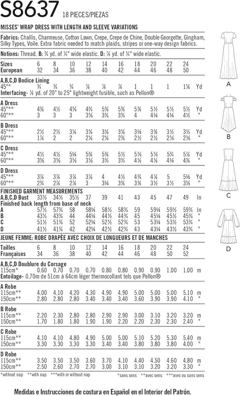 SIMPLICITY CREATIVE CORP Simplicity Pattern 16-18-20-2, 16-18-20-22-24...