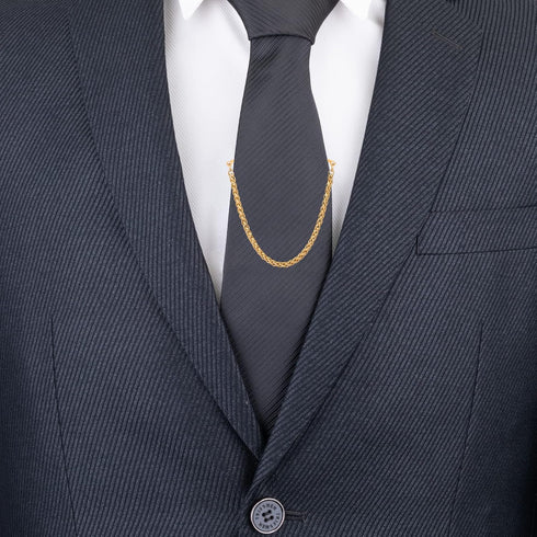 Men for Tie chain Silver Golden Tie Clips Gift Box...