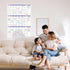 BooQool Large Dry Erase Calendar for Wall - Undated 3 Month Calendar, 27.7'' x 40'', Erasable & Reusable Laminated White Board with 8 Round Sticke...