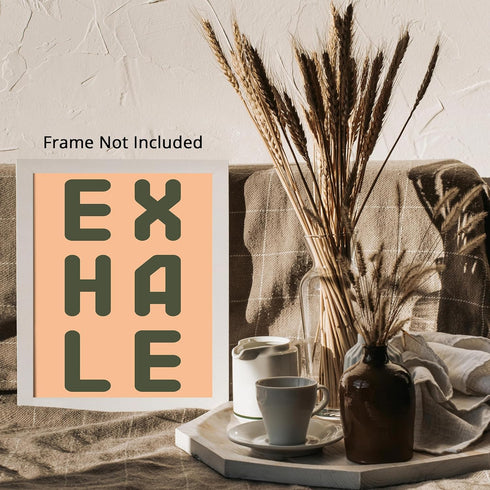 Posterizer 1 pcs-Exhale-encouraging minimalistic wall art-Motivational & Inspirational Art-Typography Art-decor for Girls, Teens Bedroom- UNFRAMED...