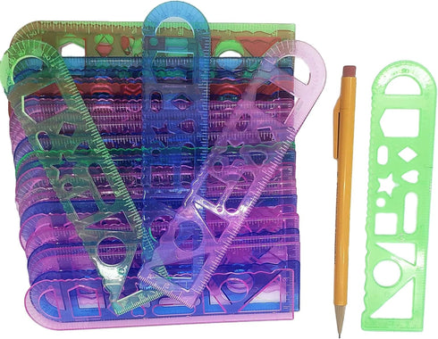 Transparent Ruler and Stencil (6" Rulers + Stencil (36 Pack))...