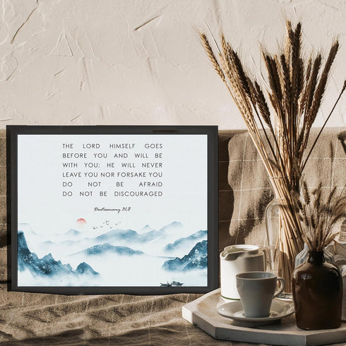 Posterizer 1 pcs-Deuteronomy 31:8 Quote-Spiritual Poster-Religious Posters-Gifts for Christians - Decor for Church, Sunday School Classroom- UNFRA...