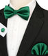 JEMYGINS Mens Solid Color Pre-tied Bow Tie and Pocket Square Cufflink Set...