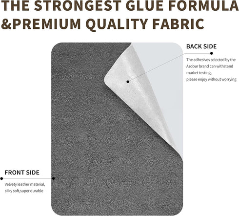 Azobur Sofa Fabric Repair Patch, 6 Piece Microfiber Patches, Self Adhesive Fabric Sofa Patch Repair Fabric, Luxurious Look, Quick Fix Sofa.(Gray)...