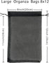 50pcs Sheer Black Organza Gift Bags 8X12 inch Large Mesh Bags Drawstring Jewelry Pouch for Wedding Party Favor Halloween Goodie Candy Treat Bags...