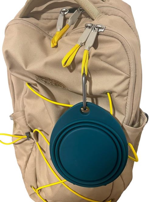 Collapsible 2 in 1 Dog Travel Bowls, Travel Dog Bowls for Camping, Hiking Dog Park, Easy to Store, BPA Free, Two in one Bowl, Double Bowl, Water a...