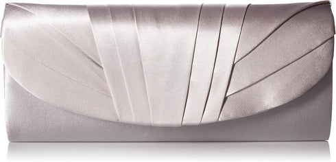 Jessica McClintock Angel Satin Tuxedo Flap Evening Clutch...